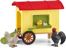 Farm World Mobile Chicken Coop Realistic Farm Animal Figurines, Farm Adventur...