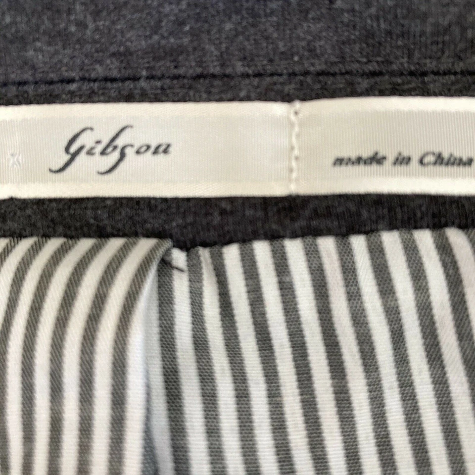 Gibson Blazer Womens Large Charcoal Black Fleece One Button Stretch  - Image 3 of 4