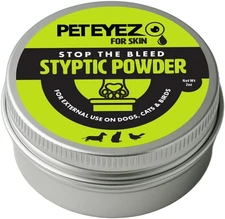 Peteyez Styptic Powder for Dogs, Cats & Birds (2 Oz)– Fast-Acting Blood Clotting