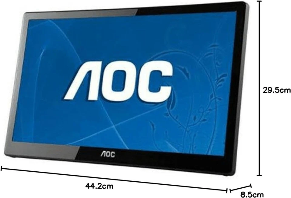 AOC Portable Monitor E1659FWU 15.6” USB 3.0 LED (156LM00005) USED w Carry Case - Image 3 of 4
