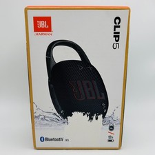 NEW JBL Clip 5 Portable Bluetooth 5.3 Speaker Waterproof IP67 Black NIB