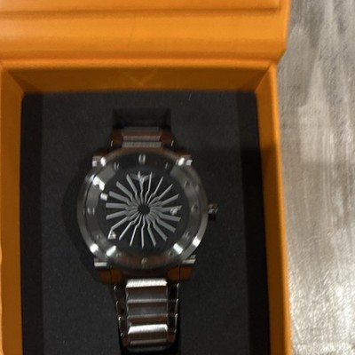 ZINVO Men's Automatic Wristwatch Blade Link Gunmetal Stainless Steel Bracelet
