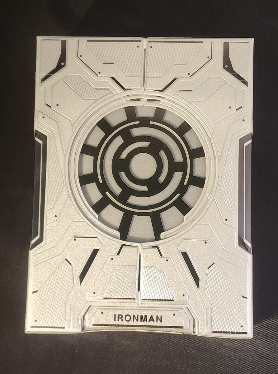 Iron Man Playing Cards MK 1. Faning and led Lit Tuck case. Deck