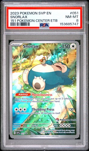 Snorlax graded PSA 8 for sale on eBay