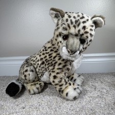 Vintage Realistic 1983 Avanti Wallace Berrie 13" Plush Cheetah Cub Cat Korea