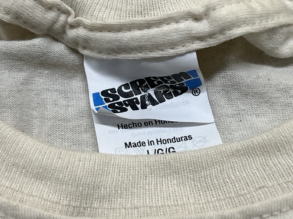 VTG Screen Stars Men’s Beige Blank T-Shirt - Large - Image 3 of 3