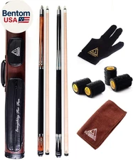 House Bar Pool Cue Sticks,Two Cue Sticks + 2X2 Pool Cue Case Hard