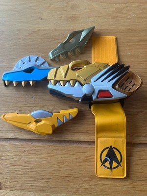 Power Rangers Dino Thunder Drago Morpher +4 Face Plates working Strap working