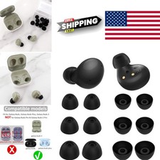 Flexible Silicone Ear Tips for Galaxy Buds 2 and Buds Plus Noise Isolation Black