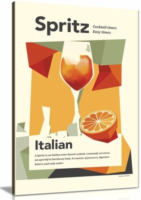 Aperol Spritz Druck gerahmter Leinwanddruck, Bilder für Wohnwände Deko