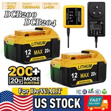 Pack For DeWalt 20V 20 Volt Max XR 8.0AH Lithium Ion Battery DCB204-2 DCB205-2