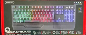 New Sentry Pro Gaming RGB Light-up Keyboard HI-SPEED Wired USB Multi Color LEDS