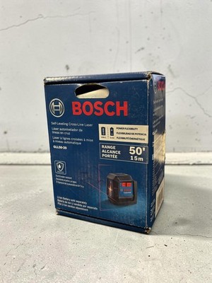 New Bosch 50-ft Red Beam Self-Leveling Cross-line Laser Level GLL50-20