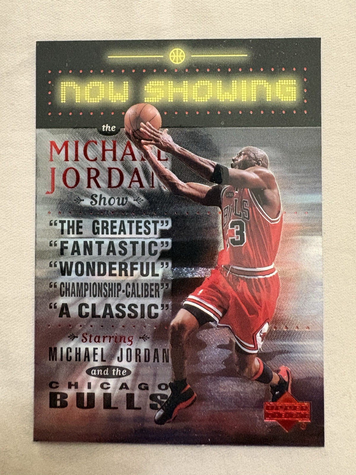 1998-99 Upper Deck MICHAEL JORDAN Now Showing Insert #NS 30 Chicago Bulls 