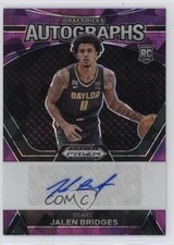 2024-25 Panini Prizm Draft Picks Purple Ice /99 Jalen Bridges #DPA-JBG Auto 11ba