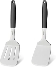 Stainless Steel Spatula Set, 2 Pcs Small Metal Spatula for Cast Iron Skillet, So