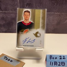 2021-22 Upper Deck Filip Gustavsson 48/50 Autograph Card Ottawa Senators Rookie. rookie card picture