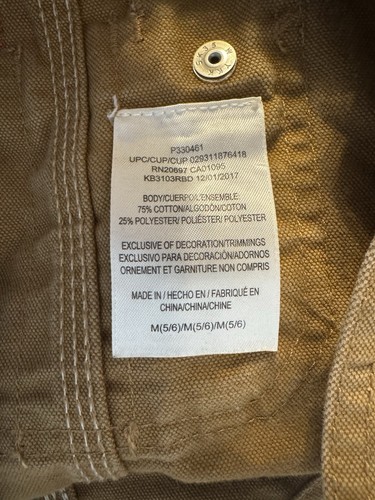 Dickies Brand Kids Tan Denim Overalls 5/6 In GUC Farmer Hipster Artsy - Picture 10 of 16