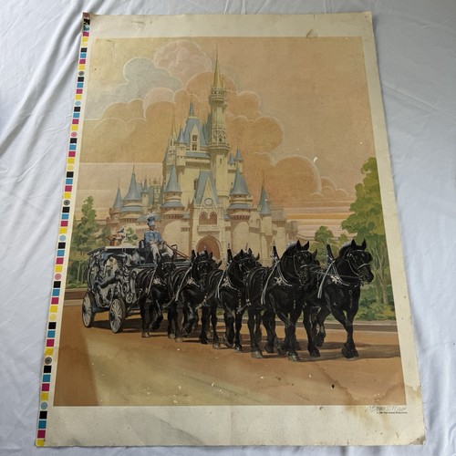 Disney 1981 Signed Lithograph Charles Boyer Our Team Cinderella Casket 557 /1800 - Picture 1 of 8