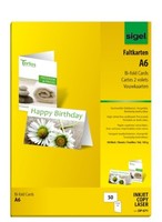 Sigel DP671 Klappkarten A6 Hochweiß 50 StüCk 185G Faltkarten Blanko