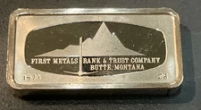 1971 Franklin Mint 1000 Grain Silver Bar – Bankmarked First Metals Bank Montana