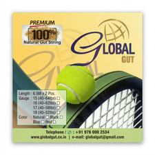 GlobalGut 15G Dyed Natural Gut Tennis Strings...