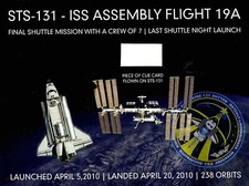 Space Shuttle Mission STS-131 flown artifact presentation