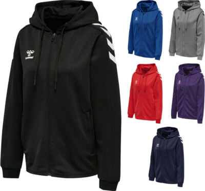hummel Core XK Poly Zip Hoody Kapuzenjacke Reißverschluss Sport schwarz Damen
