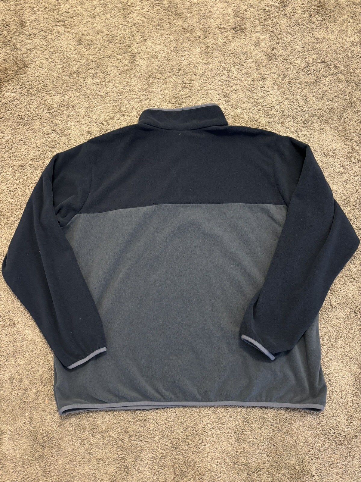 Columbia Men's Size 3XL Pullover Sweater Quarter Zip Fleece Snap Polyester Gray