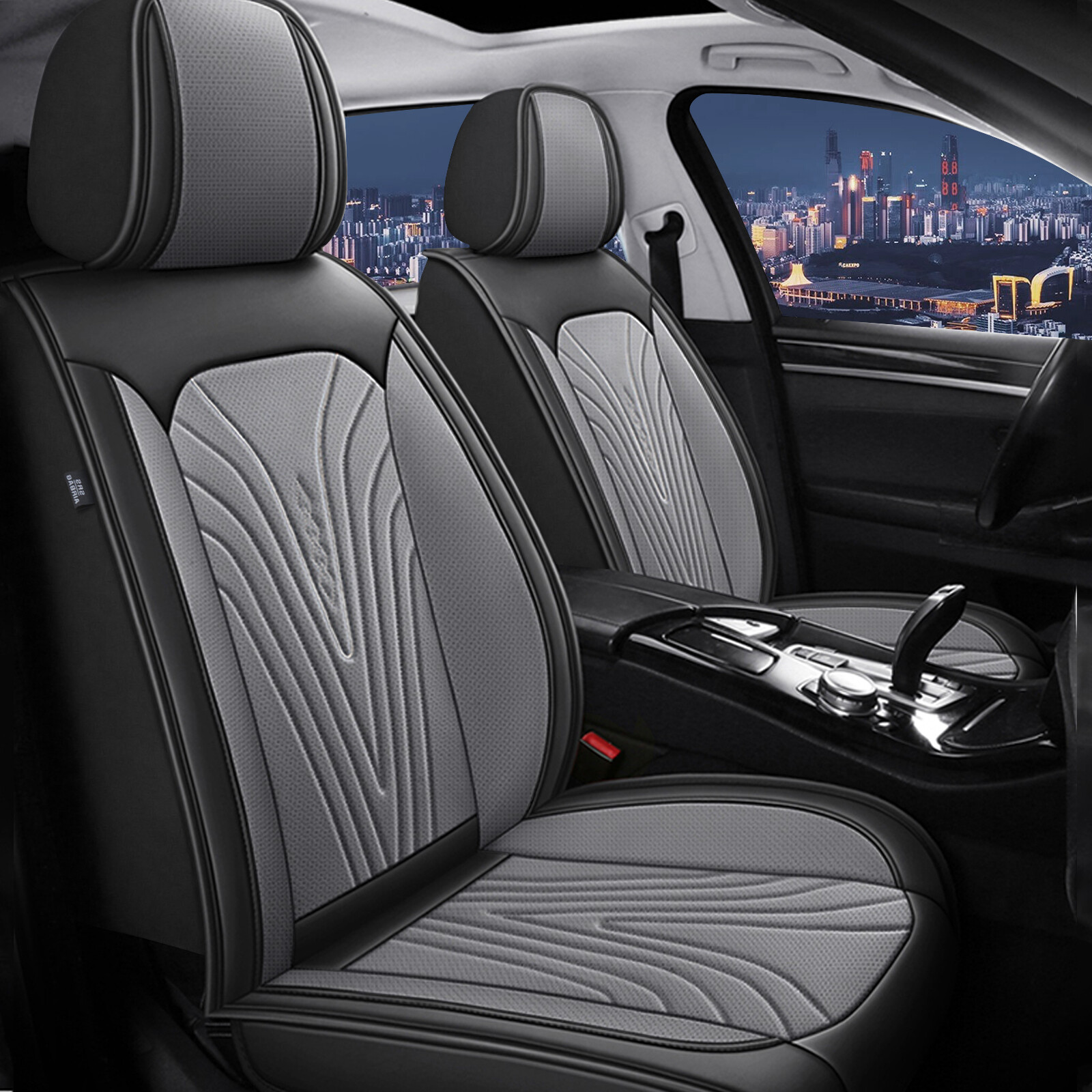 Premium 5-Seat Faux Leather Car Seat Covers for 2003-2015 Honda Civic