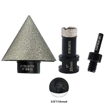 25mm Diamond Core Drill Bit Hole Saw & 50mm Milling Bit F Tile Ceramic Porcelain