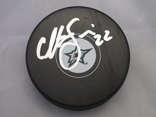 Colton Sceviour Dallas Stars Signed Autographed NHL Logo Puck COA (PK536)