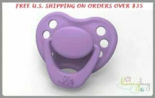 Honeybug MAGNETIC PACIFIER reborn art doll Sweethrt newborn handle VIOLET PURPLE