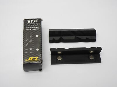 JCL 4'' Vise Jaws Multipurpose Use on any Metal Vise, Magnetic Reversible Pads x2