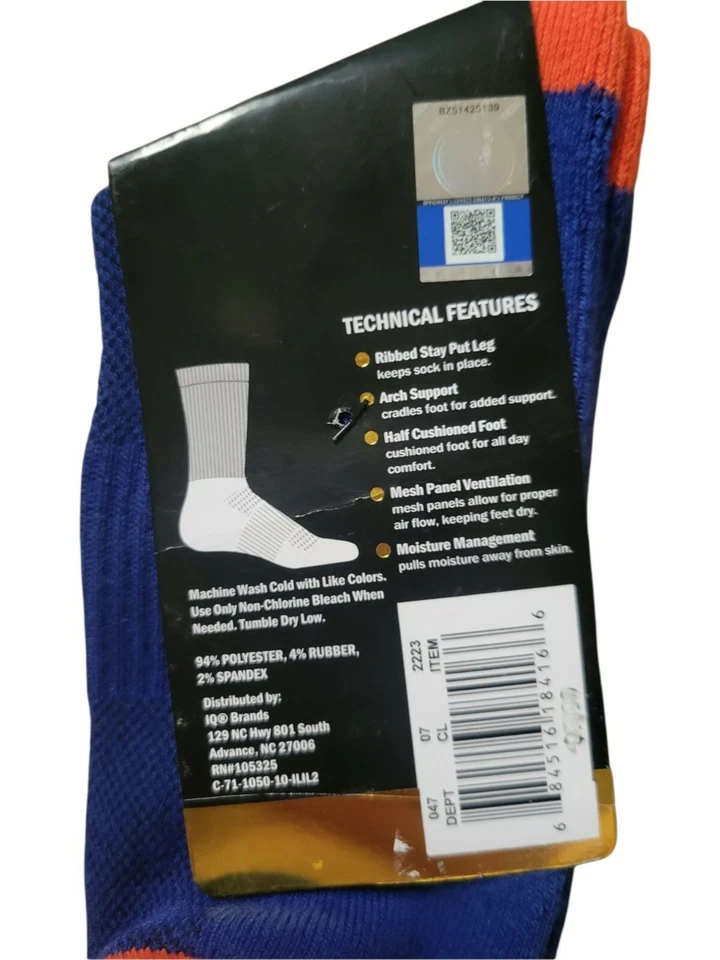 Top Sox Calcetines Zephyr Illnois Fighting IIIini 1 par Calcetines: 10-13 Ajuste Nuevo  Foto 2 de 4