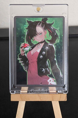 Pokemon Marnie Doujin Waifu Cute Girl Anime Goddess TCG Art Card