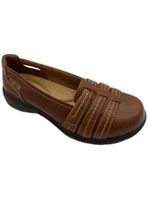 Clarks Collection Leather Slip On Carleigh Tan Leather