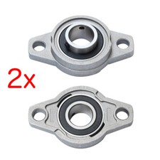 2 x Stück Flanschlager KFL000 Lagerbock Flansch 10 mm Welle Trapezgewinde CNC