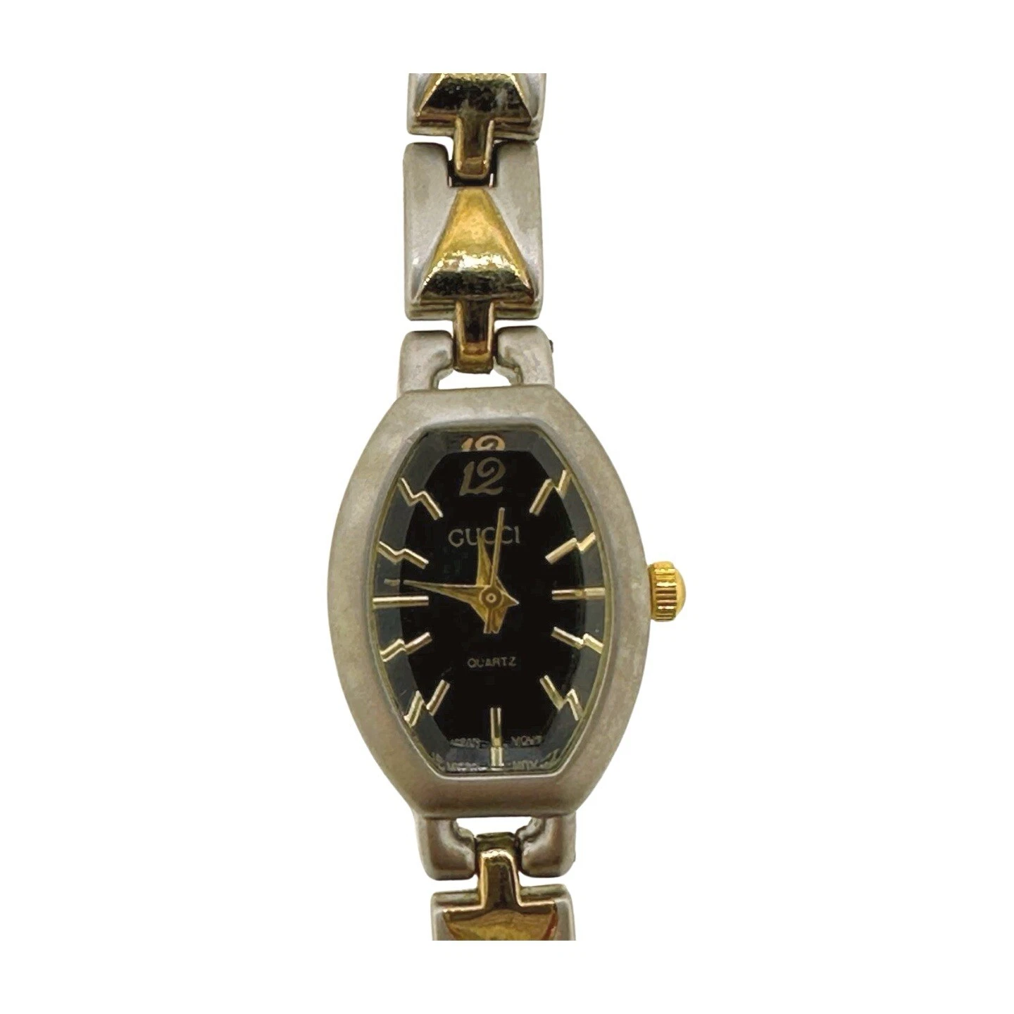 Montre pour femme VINTAGE Gucci suisse bicolore acier inoxydable quartz