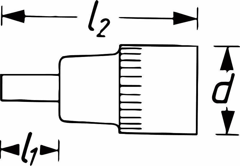 HAZET SCHRAUBENDREHER-EINSATZ - 12 - KEILPROFIL RIBE-CV - M12