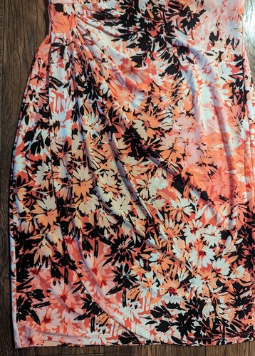 Signature Sadie Sheath Dress Womens Size 10 Floral Gathered Waist Sleeveless - Picture 12 of 18