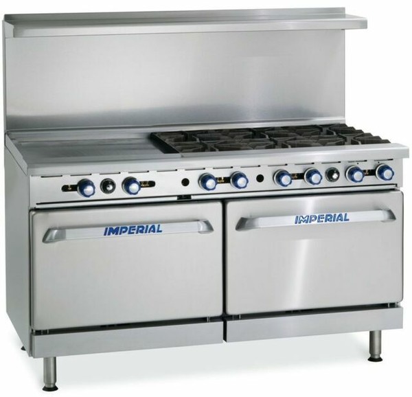 Imperial Range 60in Restaurant Range 6 Gas Burner W/ 24in Griddle 2 Ovens Cheap for sale online