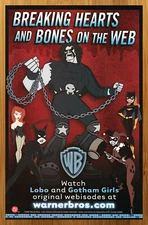 2000 Warner Bros Lobo & Gotham Girls Print Ad/Poster DC Comics Animation Pop Art