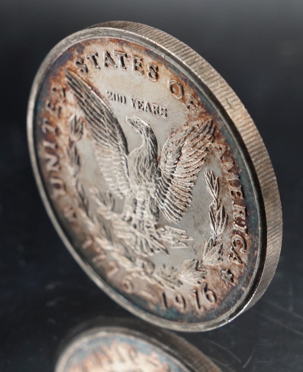 1976 Northwest Territorial Mint USA 200th TONED 1oz 999 FINE