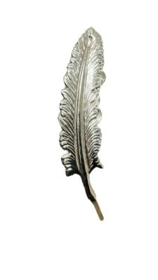 Metal Feather Alpaca Color Sylver or Gold, Pluma Alpaca Vaquera para sombrero
