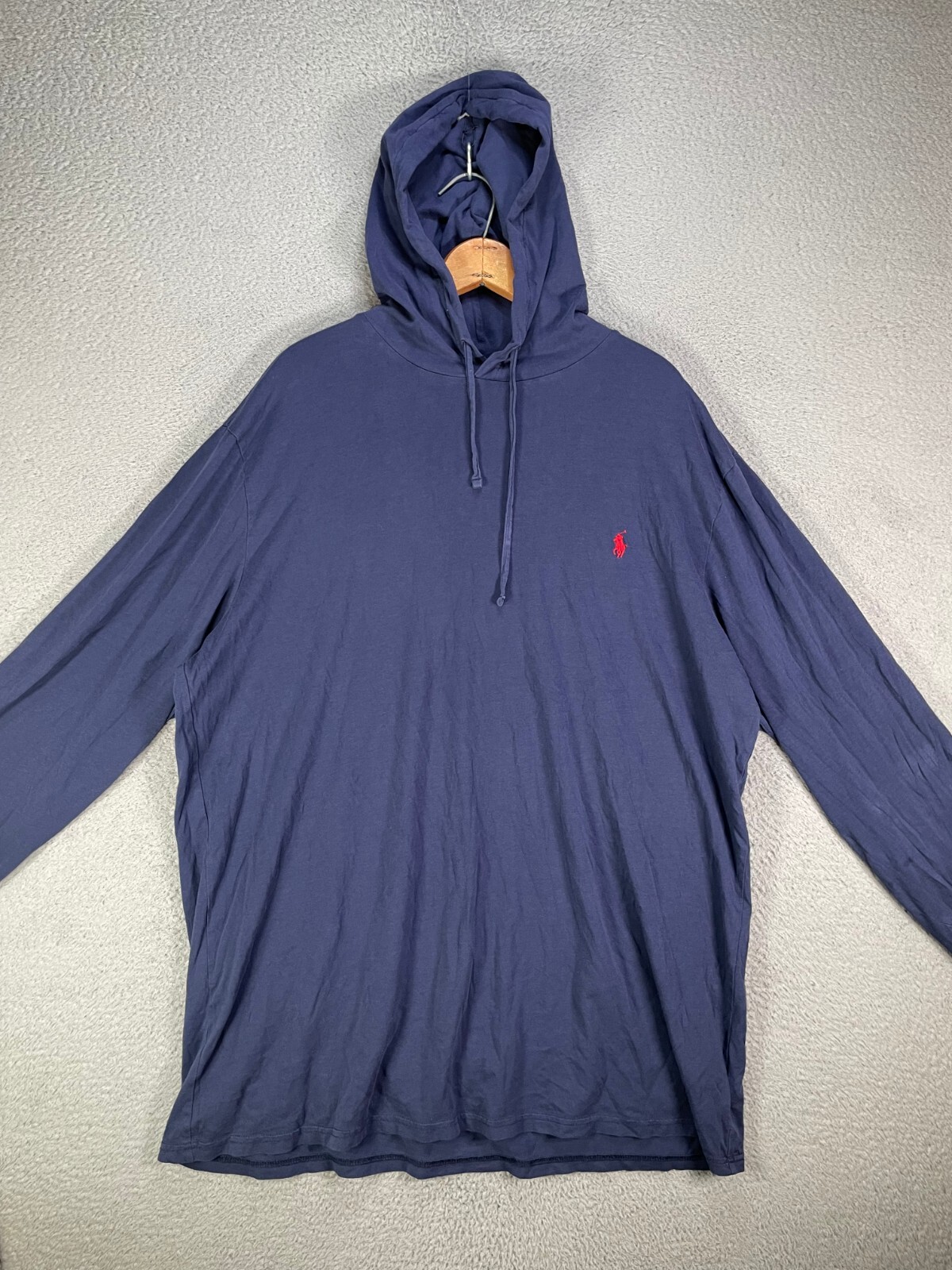 Polo Ralph Lauren Felpa con Cappuccio Uomo Extra Large Alta Blu Felpa Leggera Pony
