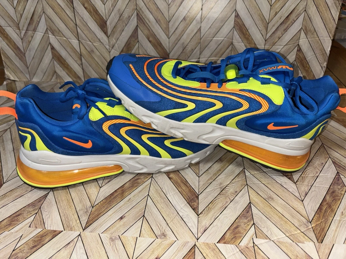 Nike Air Max 270 React ENG Blue Soar Total Orange Volt White Men Shoe Size 10.5 Nike Air Max 270 React 7 (40) Like new | Mercari main image 4