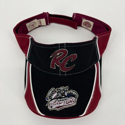 Sacramento River Cats Baseball Visor Hat Adult One Size Black Minors MILB '47