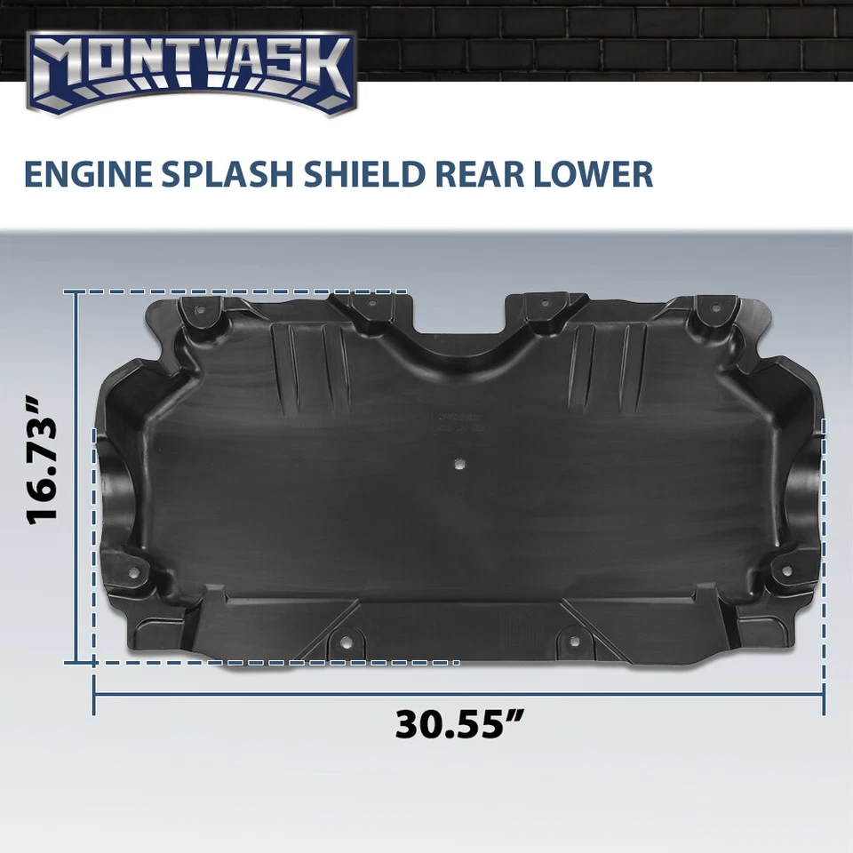 Protector contra salpicaduras bajo cubierta del motor trasero apto para 15-23 Mercedes-Benz C300 C63 AMG Foto 3 de 4