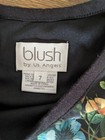NWOT Size 7 Blush by Us Angels Black Foral Trapeze Soft Short Sleeve Dress — photo 3